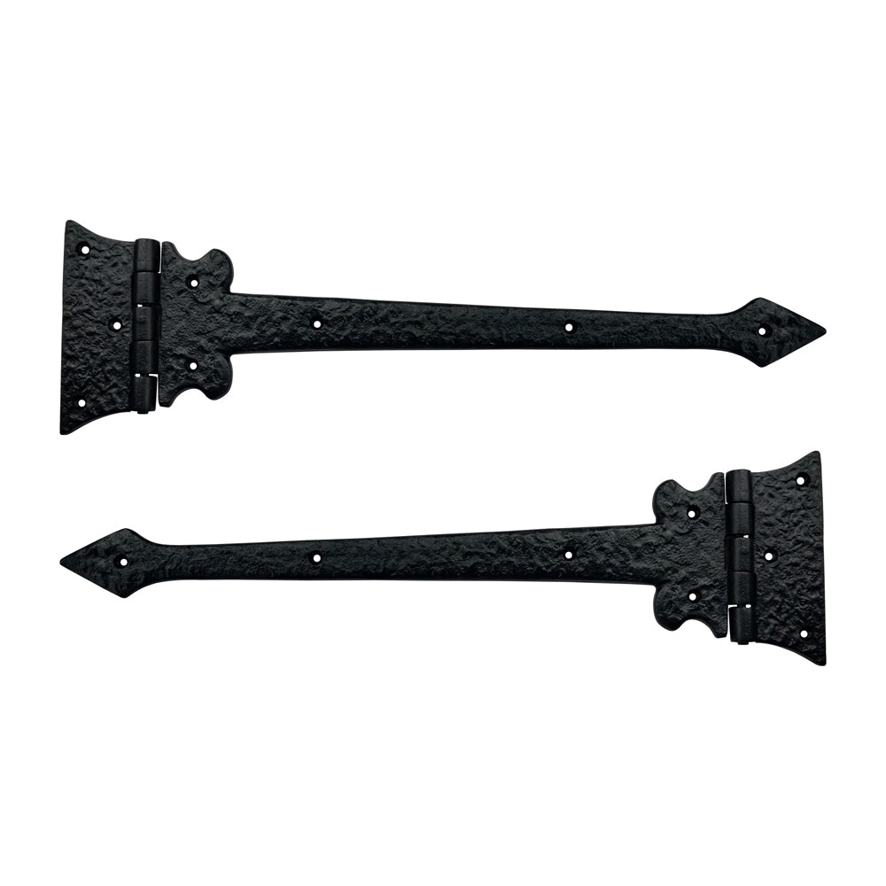 Hinges for Wooden and Metal Fences, Doors, Cabinets - Black Powder Coated Finish