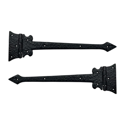 Hinges for Wooden and Metal Fences, Doors, Cabinets - Black Powder Coated Finish