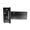 Black Antique Iron Rectangular T-Hinge T-Hinge Set - 2 Piece Gate Hinges for Wooden and Metal Fences, Doors, Cabinets - Black Powder Coated Finish