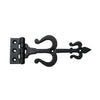 160mm x 50mm Trishul Black Antique Iron Hinge – Black Powder Coated