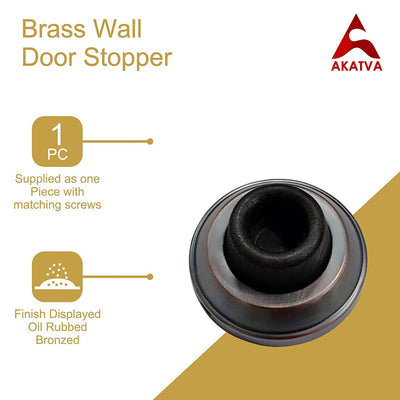 Wall Brass Door Stopper - Oil Rubbed Bronze Finish