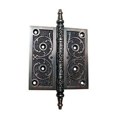 4 1/2" x 4 1/2" Brass Decorative Hinge - Antique Brushed Nickel