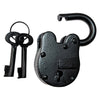 45mm Handmade Antique Iron Padlock - Black Powder Coated