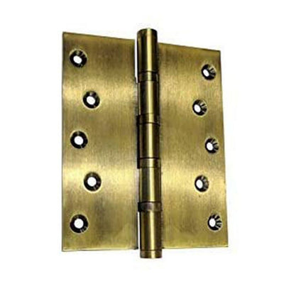 5" x 4" x 4mm Brass Ball Bearing Hinge - Antique Brass