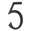 6" Iron Numerals Light Duty (5) - Black Powder Coated Finish