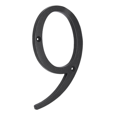 6" Iron Numerals Light Duty (9) - Black Powder Coated Finish