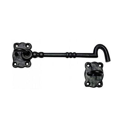 6.5" Darkon Black Antique Iron Cabin Hook – Black Powder Coated