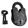 65mm Handmade Antique Iron Padlock - Black Powder Coated