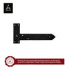 T Hinge Set - 2 Piece Gate Hinges for Wooden Fences Heavy Duty - Barn Hinges for Doors - Black Hinges – Hinges for Shed Door