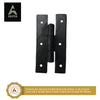 Black Antique Iron Hand Forged H Hinge - Black Powder Coated