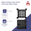 Akatva Rustic Speakeasy Door Grill – Window Iron Grill – Iron Speakeasy Grill – Black Window Security Grill – Heavy Duty Decorative Security Window Grille – Black Door Grill with Back Plate