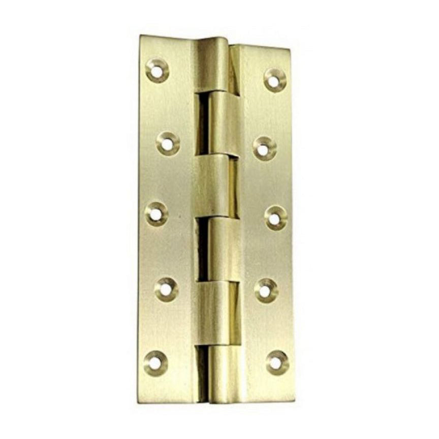 6" x 2.60" x 2mm Brass Railway Hinge - Satin Brass