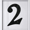 6" Iron Heavy Numerals (2) - Black Powder Coated Finish