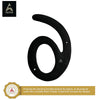 6" Iron Heavy Numerals (6) - Black Powder Coated Finish