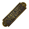 "Please Shut The Gate" Brass Door Sign Plaque - Antique Brass Finish