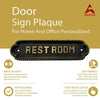 "Rest Room" Brass Door Sign Plaque - Antique Brass Finish