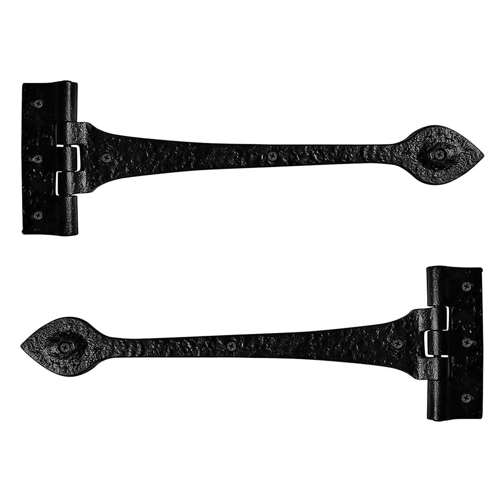 306mm Cast Iron T-Hinge - Black Powder Coated Finish