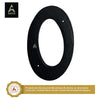 6" Iron Heavy Numerals (0) - Black Powder Coated Finish