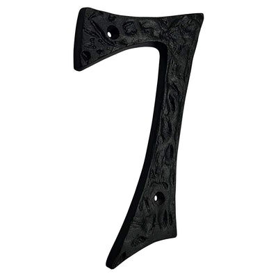 6" Iron Heavy Numerals (7) - Black Powder Coated Finish