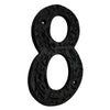 6" Iron Heavy Numerals (8) - Black Powder Coated Finish