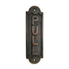 "Pull" Brass Sign Plaque - Oil Rubbed Bronze Finish Pull Plaque