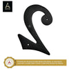 6" Iron Heavy Numerals (2) - Black Powder Coated Finish