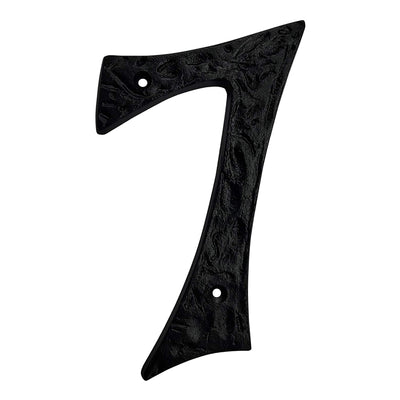 6" Iron Heavy Numerals (7) - Black Powder Coated Finish