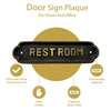 "Rest Room" Brass Door Sign Plaque - Antique Brass Finish