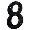 6" Iron Heavy Numerals (8) - Black Powder Coated Finish