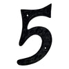 6" Iron Heavy Numerals (5) - Black Powder Coated Finish