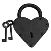 75mm Handmade Antique Iron Padlock - Black Powder Coated