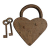 75mm Handmade Antique Iron Padlock - Living Rust Finish