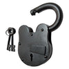 75mm Handmade Antique Iron Padlock - Black Powder Coated