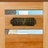 "Private" Brass Door Sign Plaque - Antique Brass Finish