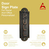 "Pull" Brass Sign Plaque - Oil Rubbed Bronze Finish Pull Plaque