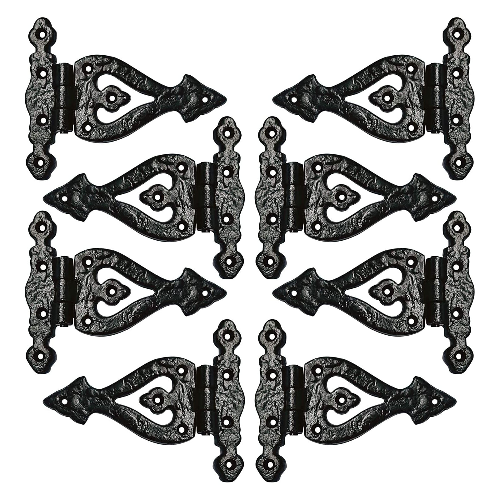 "Kolyma" Cast Iron T Hinge - Black Powder Coated Finish