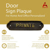 "Private" Brass Door Sign plaque - Antique Brass Finish