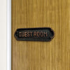 "Guest Room" Brass Door Sign Plaque - Antique Copper Finsih