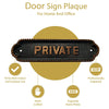 "Private" Brass Door Sign Plaque - Antique Copper Finish