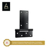 Black Antique Iron Rectangular T-Hinge T-Hinge Set - 2 Piece Gate Hinges for Wooden and Metal Fences, Doors, Cabinets - Black Powder Coated Finish