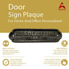 "No Soliciting Thank You" Brass Door Sign Plaque - Antique Brass Finish