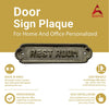 "Rest Room" Brass Sign Plaque  Antique Brushed Nickel Finish