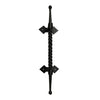 19.7" Black Antique Iron Hand Forged Door Pull (Black Powder Coated) – Furniture Door Pull Antique – Hardware Door Handles – Elegant Design Door Pull