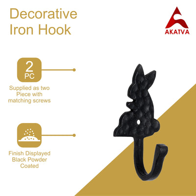 Premium Door Hook - Black Powder Coated