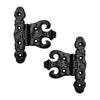 Stony Cabinet Hinge Set - 2-Pieces Cabinet Hinges - Black Powder Coated Finish