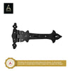 "Olenyok" Cast Iron T Hinge - Black Powder Coated Finish