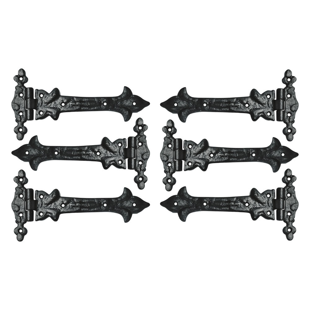 "Olenyok" Cast Iron T Hinge - Black Powder Coated Finish