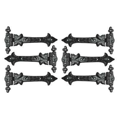 "Olenyok" Cast Iron T Hinge - Black Powder Coated Finish