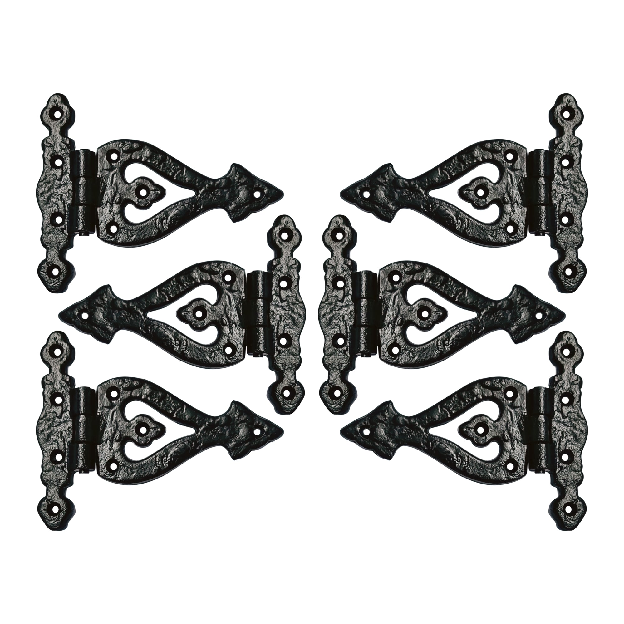 "Kolyma" Cast Iron T Hinge - Black Powder Coated Finish