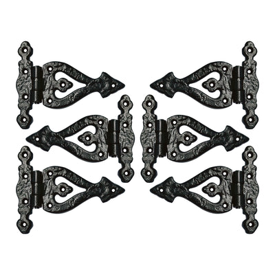 "Kolyma" Cast Iron T Hinge - Black Powder Coated Finish